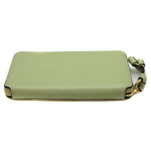 Chloe zipper wallet round leather Marcie green